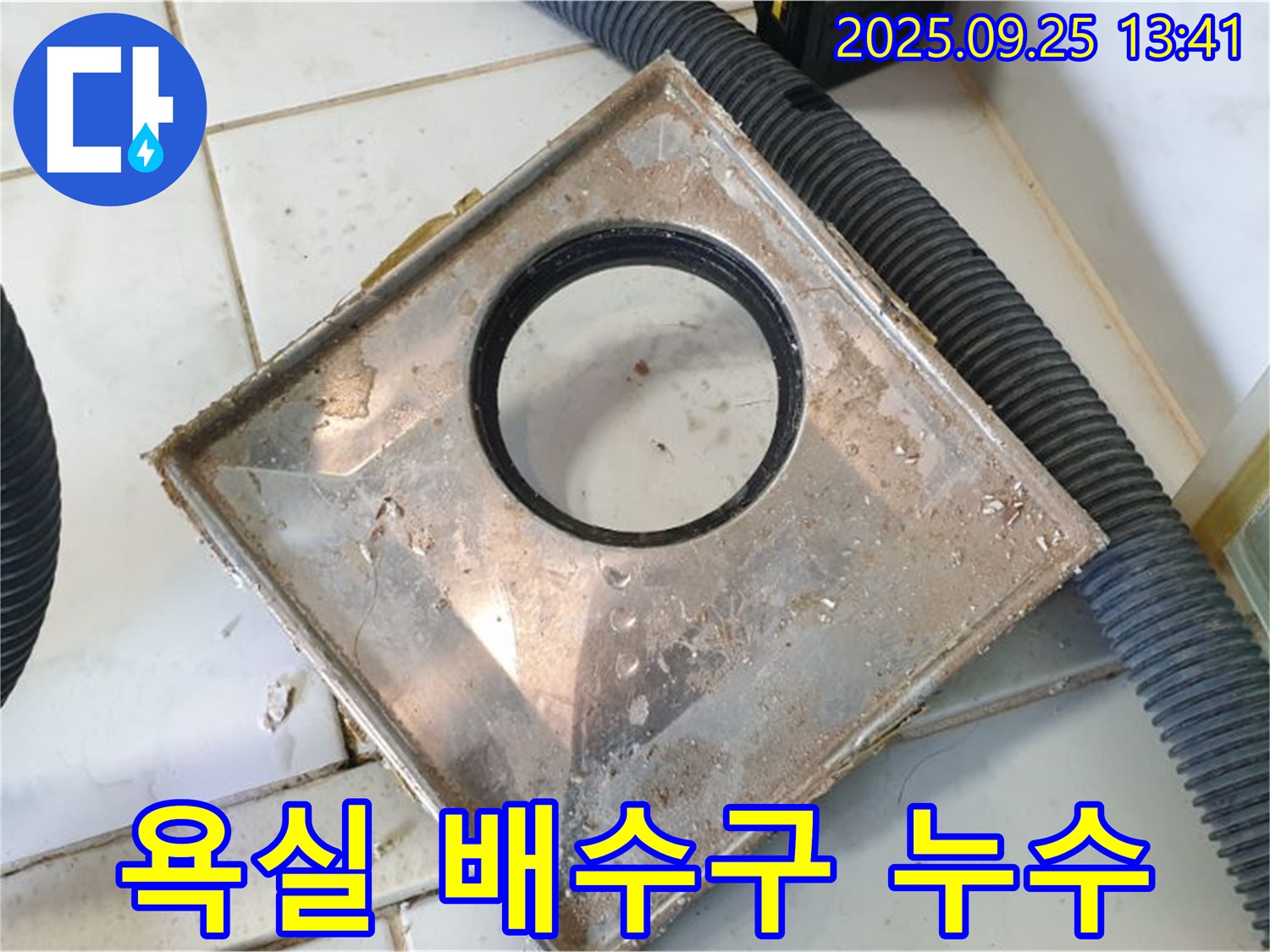 의정부 누수탐지 전문 업체에서 욕실 배수구 누수를 진단하고 해결하는 과정 - 누수 원인 파악 및 공사 진행