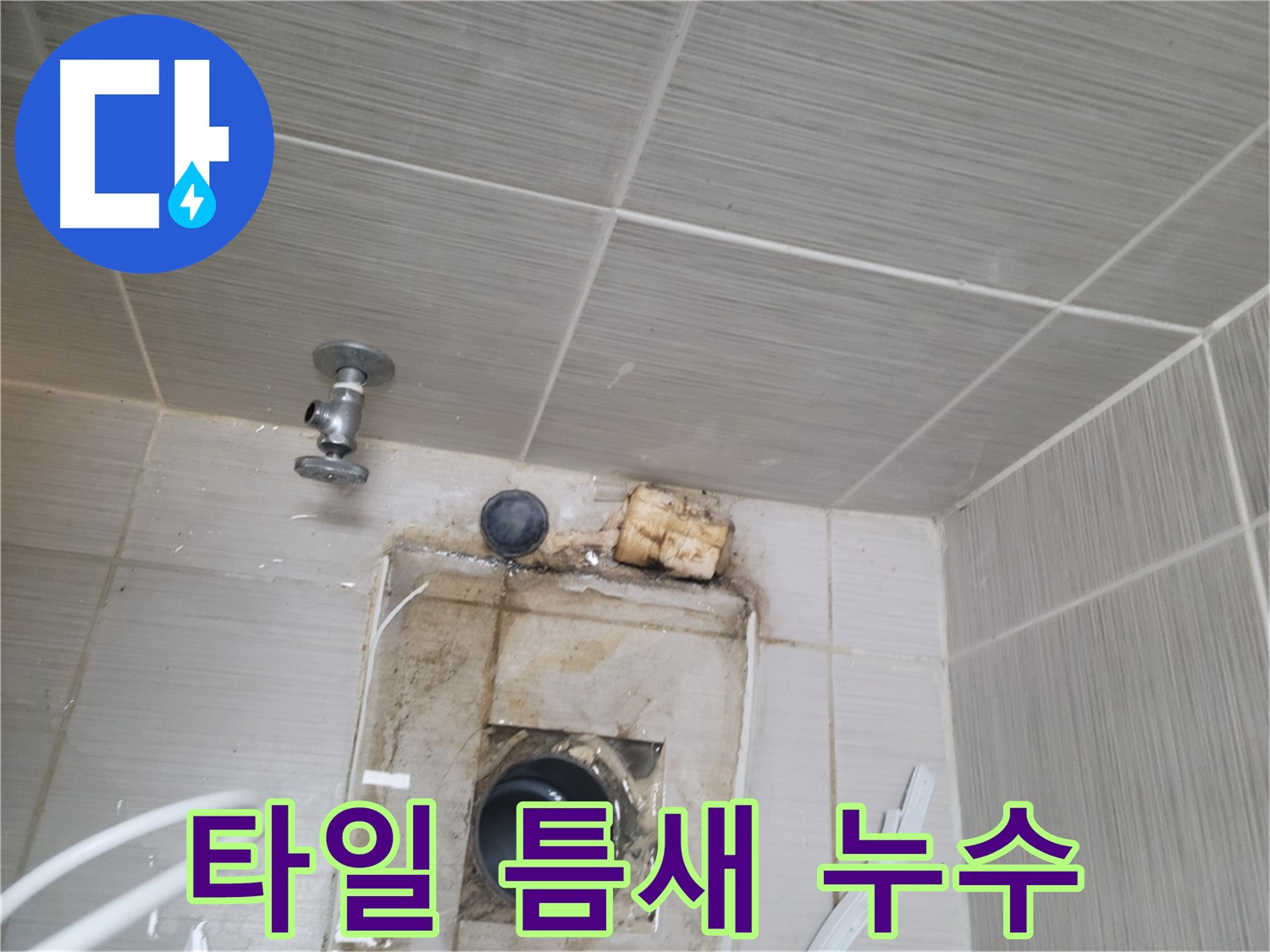 동두천 신창비바패밀리-2단지 욕실 벽면 타일 틈새 누수 의심