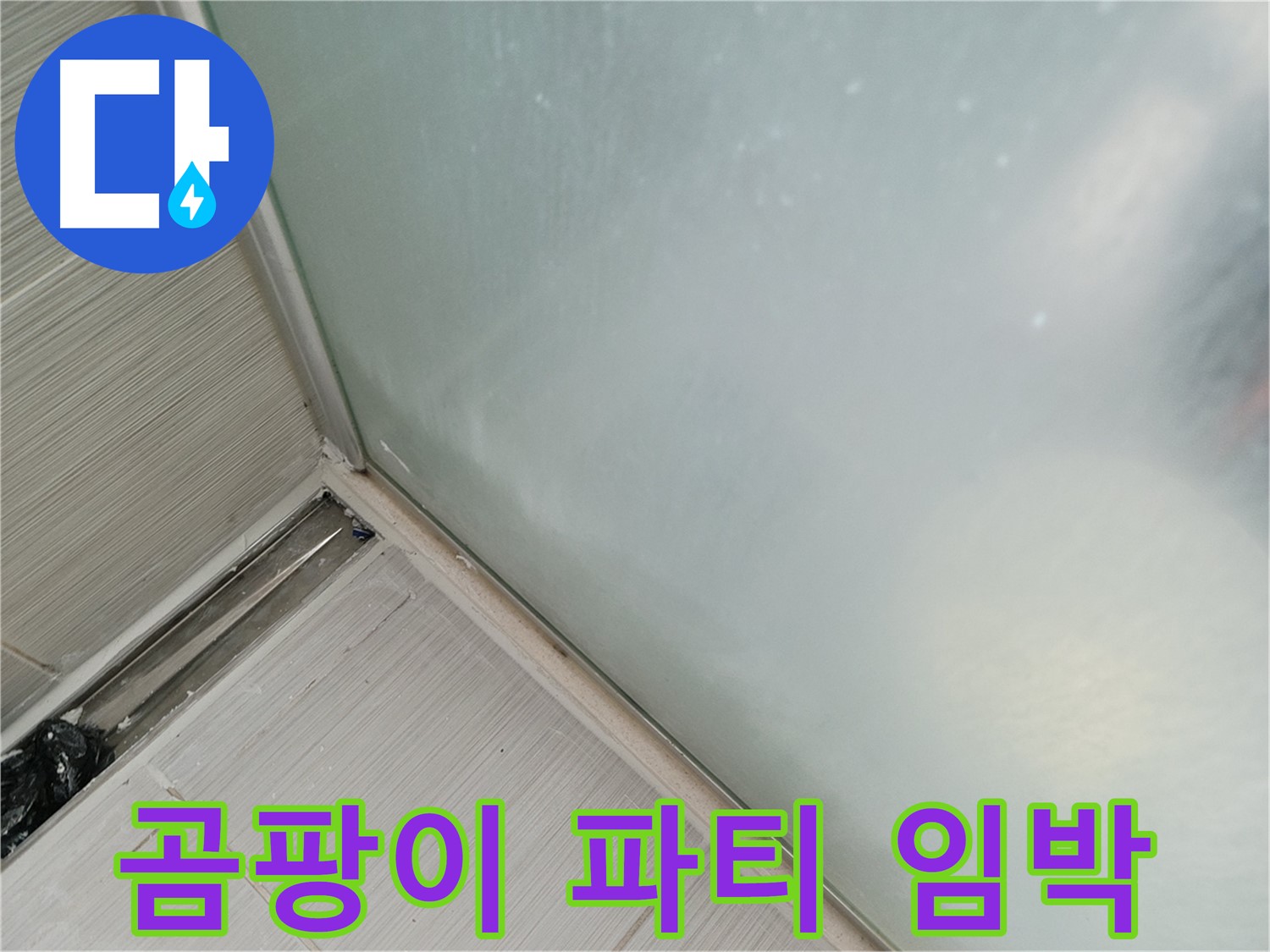샤워부스 누수 - 곰팡이 파티 - 실리콘 들뜸