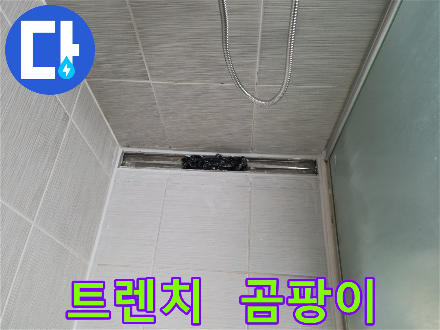샤워부스 트렌치 - 곰팡이 쓰나미! - 으악!