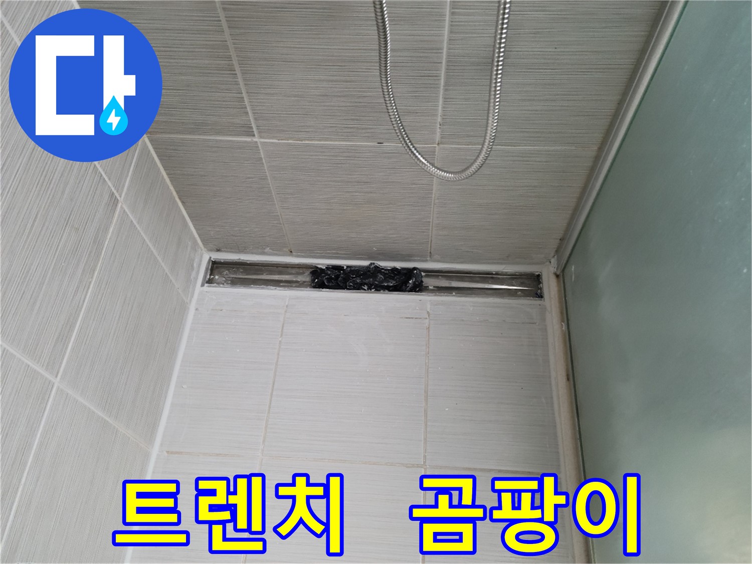 샤워부스 트렌치 - 막힘과 곰팡이 동시 발생