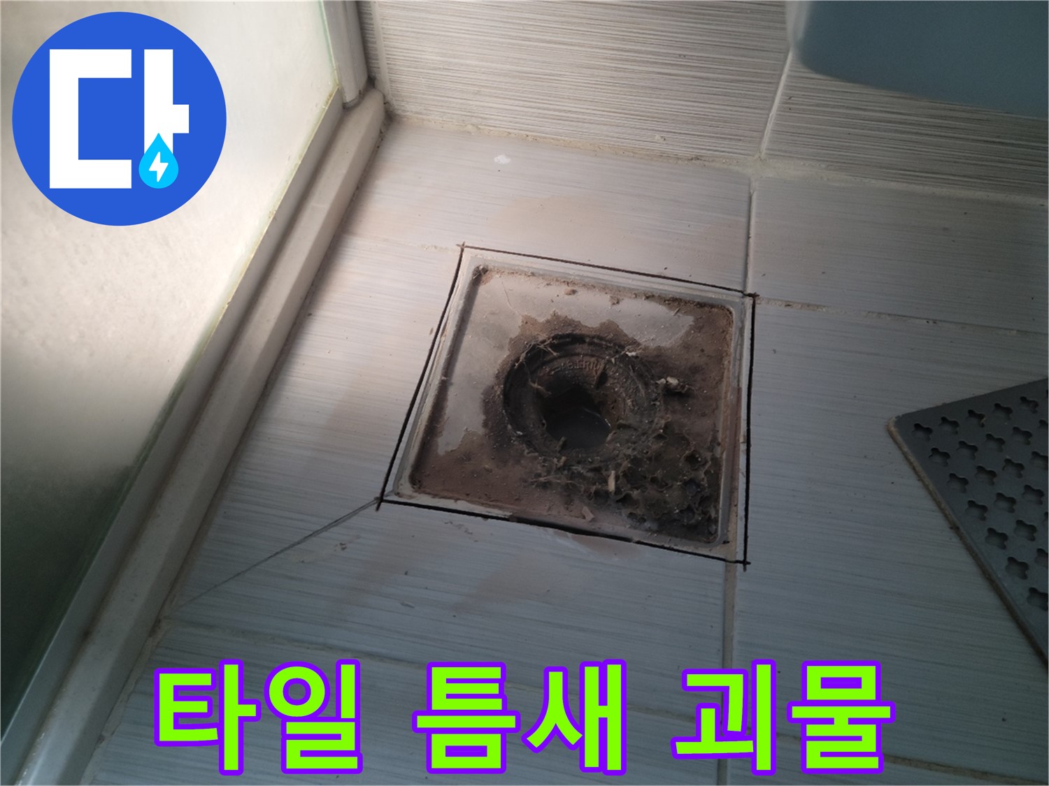 신창비바패밀리 욕실 배수구 - 타일 틈새에 숨어있는 누수 괴물!