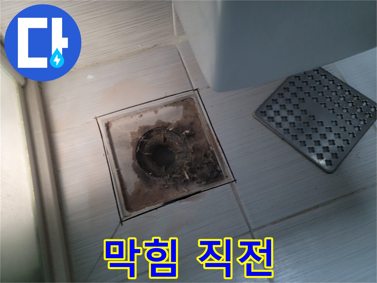 욕실 배수구 - 막힘 직전 - 꼼꼼한 점검과 청소가 시급