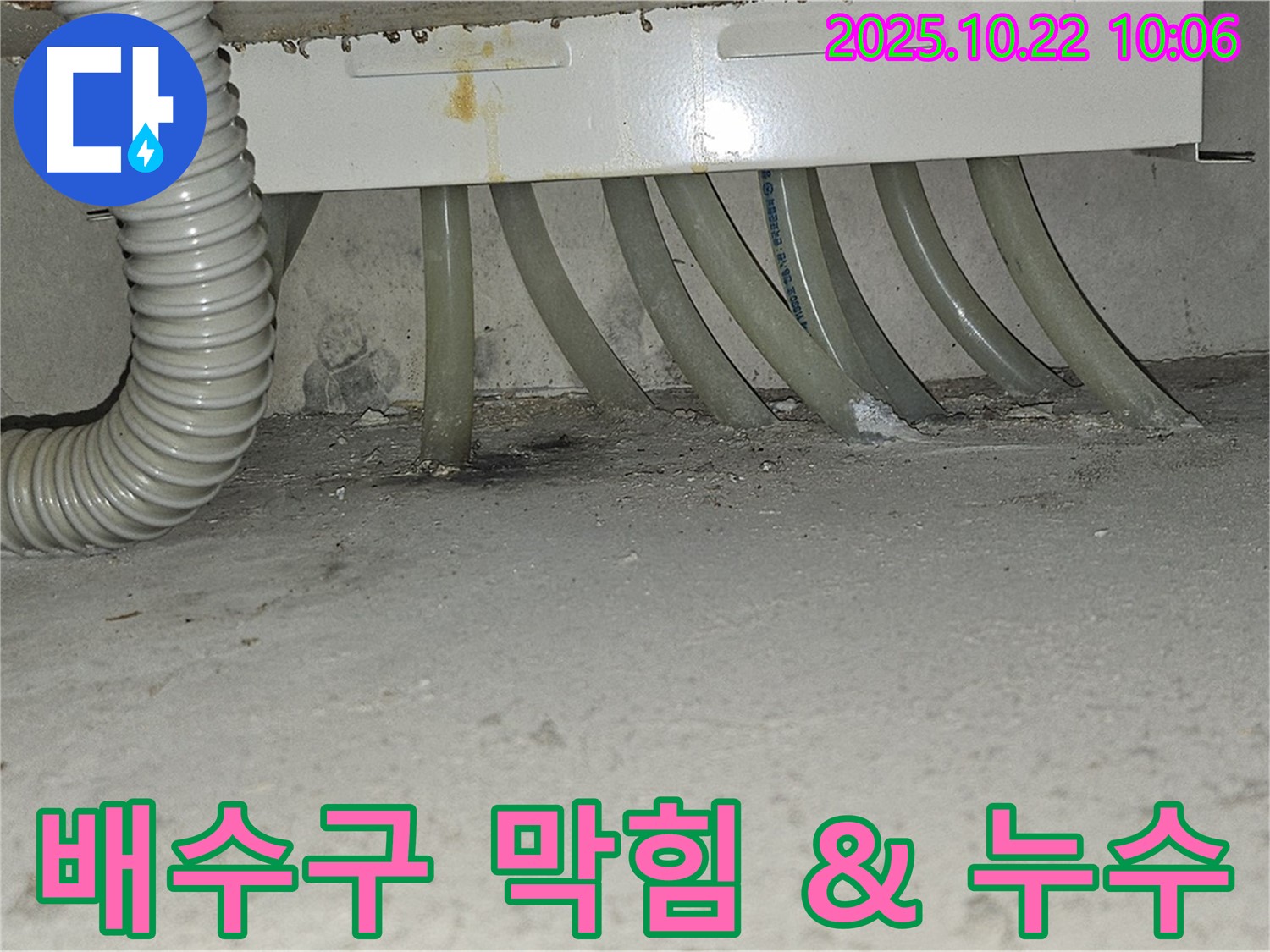 도봉구 현대시티 아파트 세탁실 배수구 막힘과 누수 - 전문 장비를 사용하여 막힘을 뚫고 누수까지 완벽하게 해결했습니다.