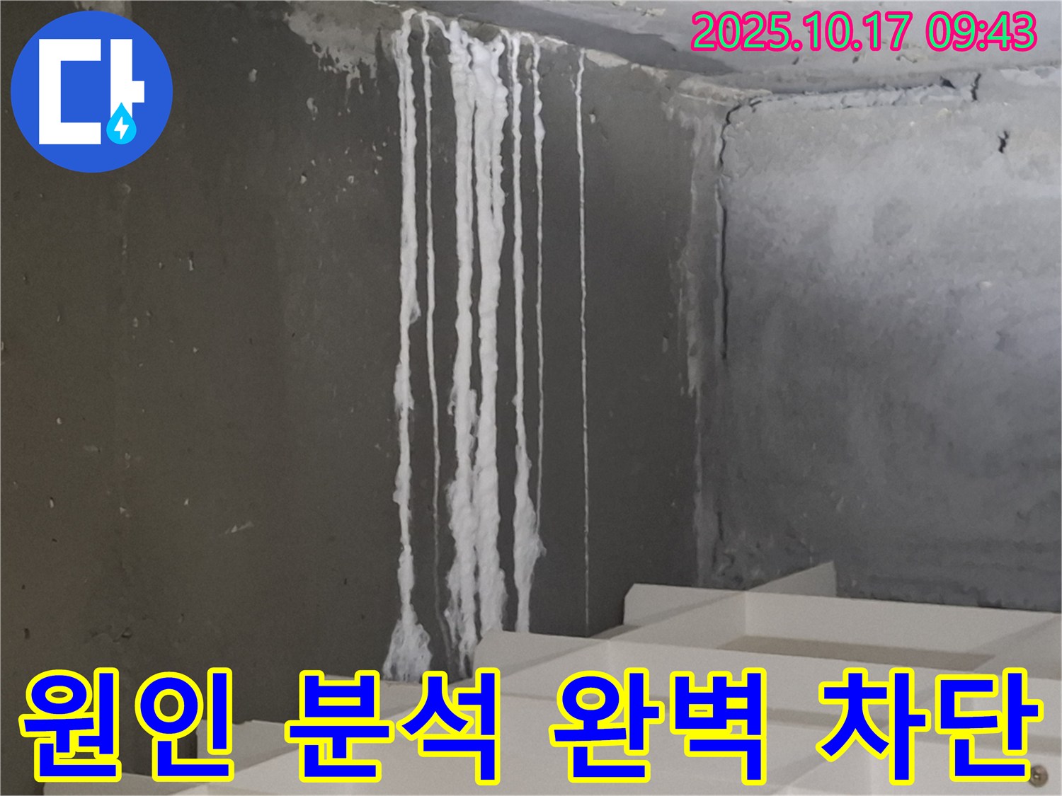 봇들마을2단지 아파트 계단 석회수 누출 - 원인 분석부터 완벽 차단까지