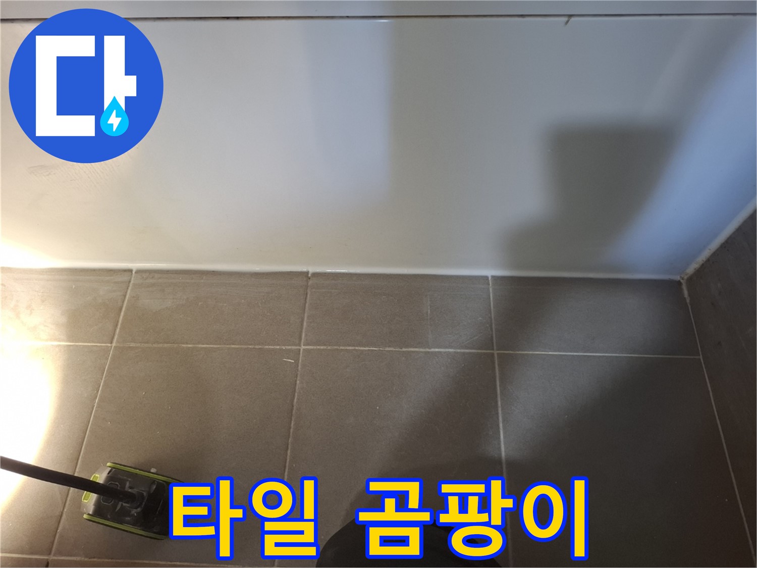 분당 봇들마을 이지더원 아파트 - 욕실 벽면 하단 타일 곰팡이 상태 확인