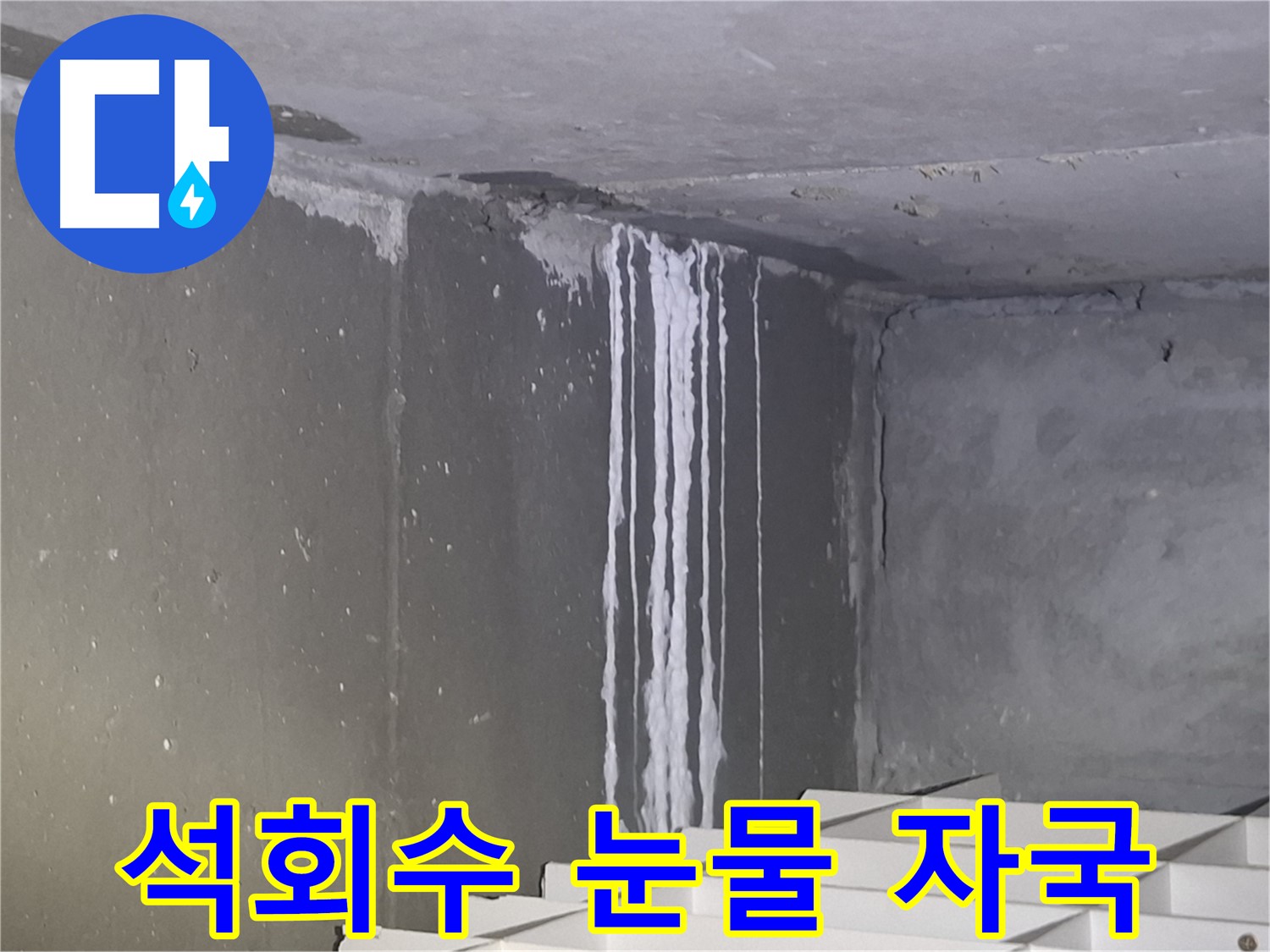 분당구 봇들마을 아파트 누수 - 석회수 눈물 자국 심각