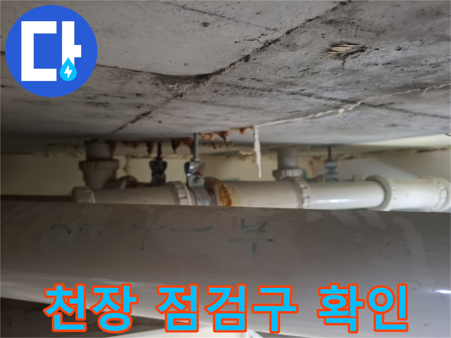분당 봇들마을 아파트 점검구 배관 누수 현장
