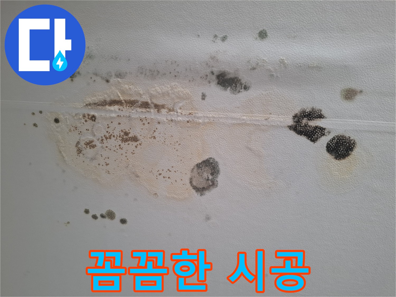 판교 삼평동 누수 - 곰팡이 핀 천장, 꼼꼼한 시공으로 완벽하게 해결