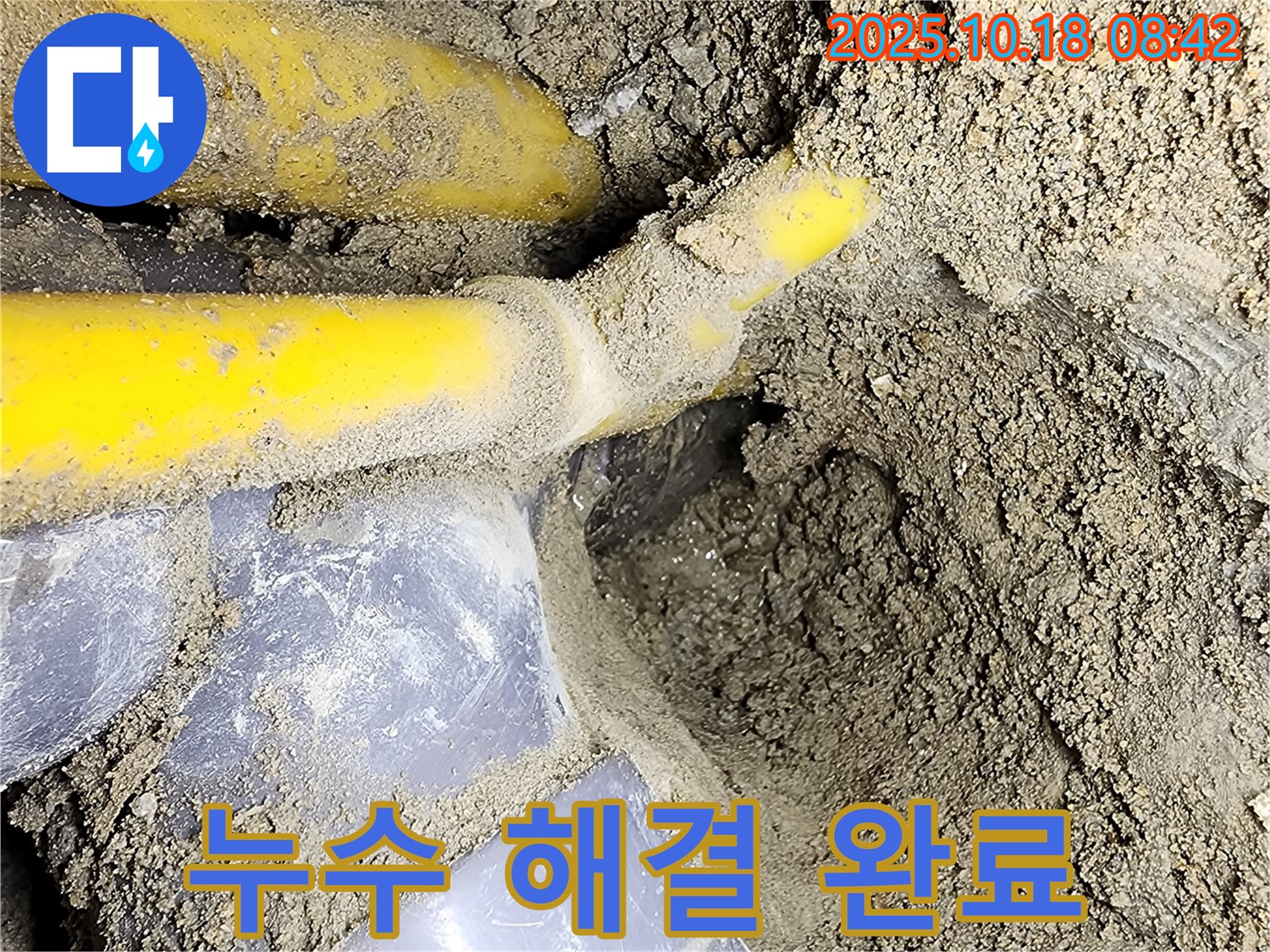 양주 울대리 누수 현장 - 누수 문제를 완벽하게 해결한 후 만족해하는 고객의 모습입니다.