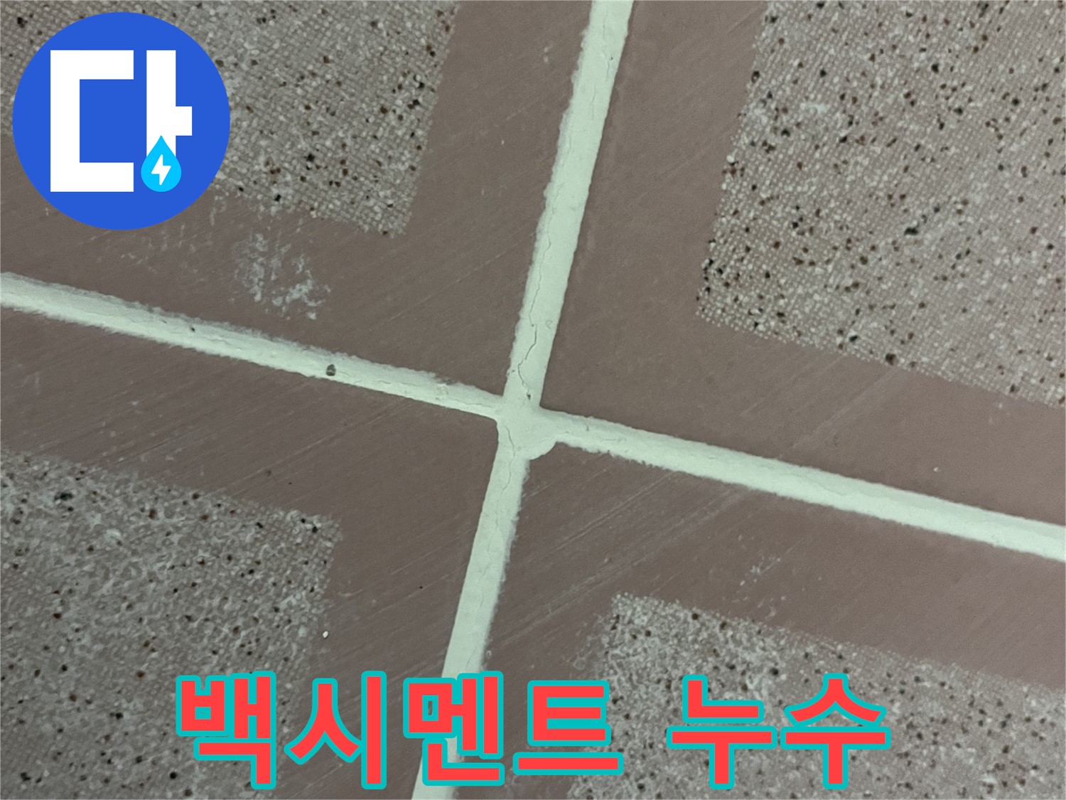 금천구 독산동 형제맨션빌 타일 백시멘트 누수 - 노후된 백시멘트를 제거하고 새로운 백시멘트로 꼼꼼하게 메우는 작업 과정입니다.