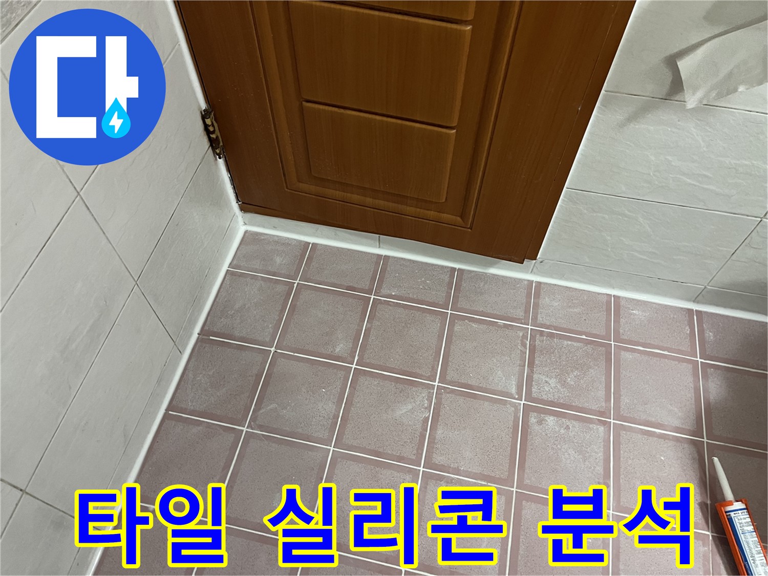 독산동 형제맨션빌 욕실 - 문 주변 타일과 실리콘 손상 원인 분석