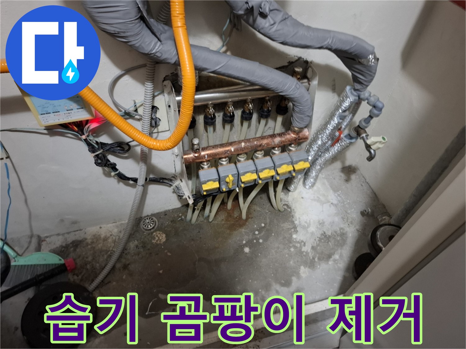 분배기 하부 습기 - 곰팡이 제거로 쾌적한 환경을 만듭니다.