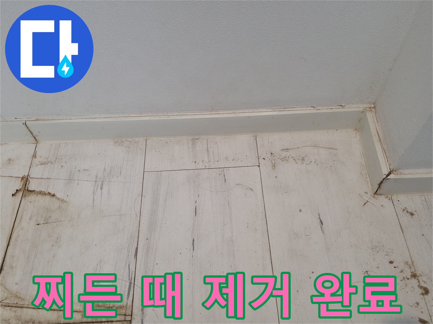 신림동 누수 - 마루 찌든 때 제거 준비 완료 - 쾌적한 공간