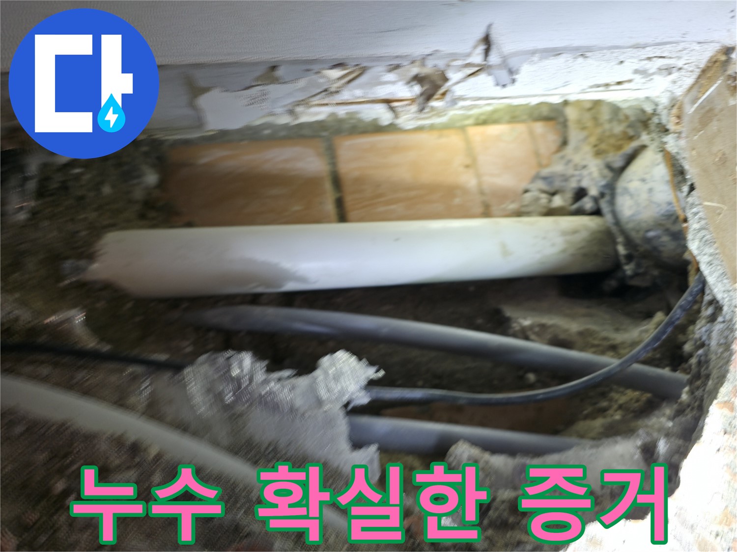신림동 신림하이츠빌라 누수 - 굴착으로 찾은 누수의 확실한 증거
