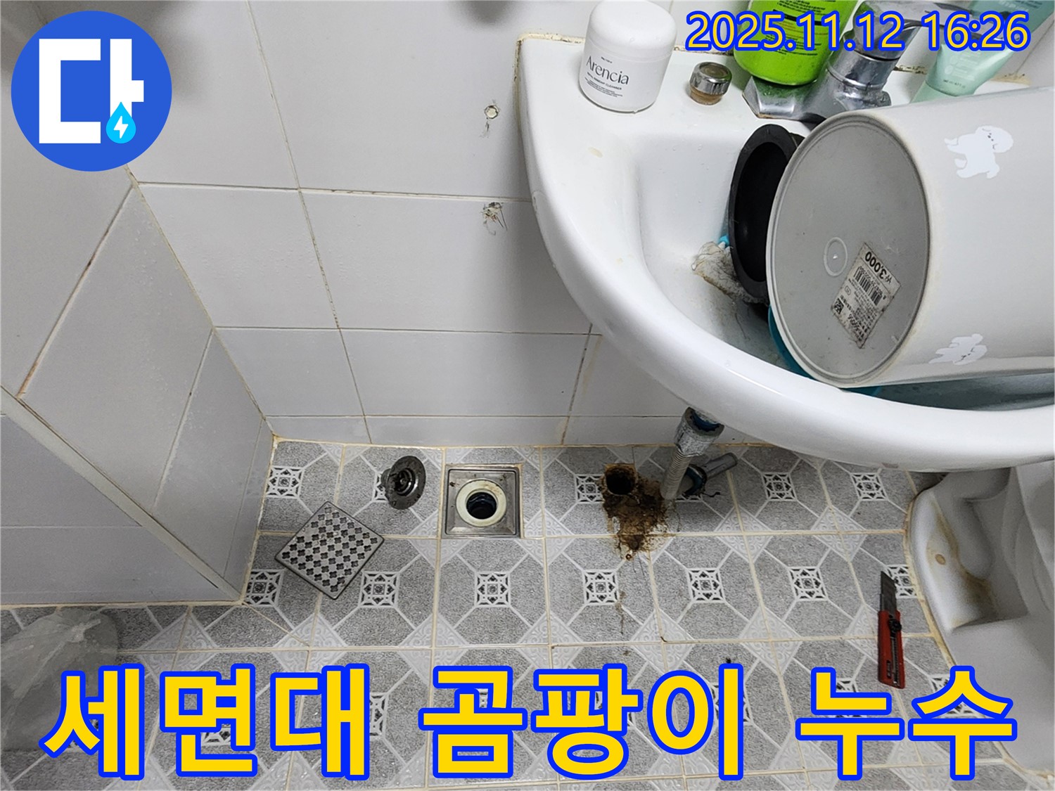 포천시 군내면 세면대 주변 곰팡이 - 누수 의심하고 점검 받으세요