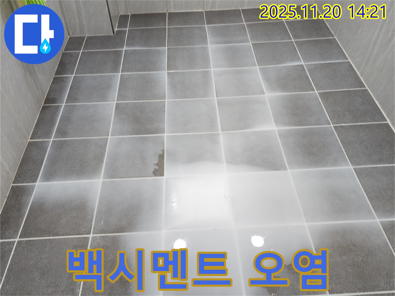 욕실 백시멘트 오염 - 누수 가능성을 종합적으로 점검하고 진단합니다.