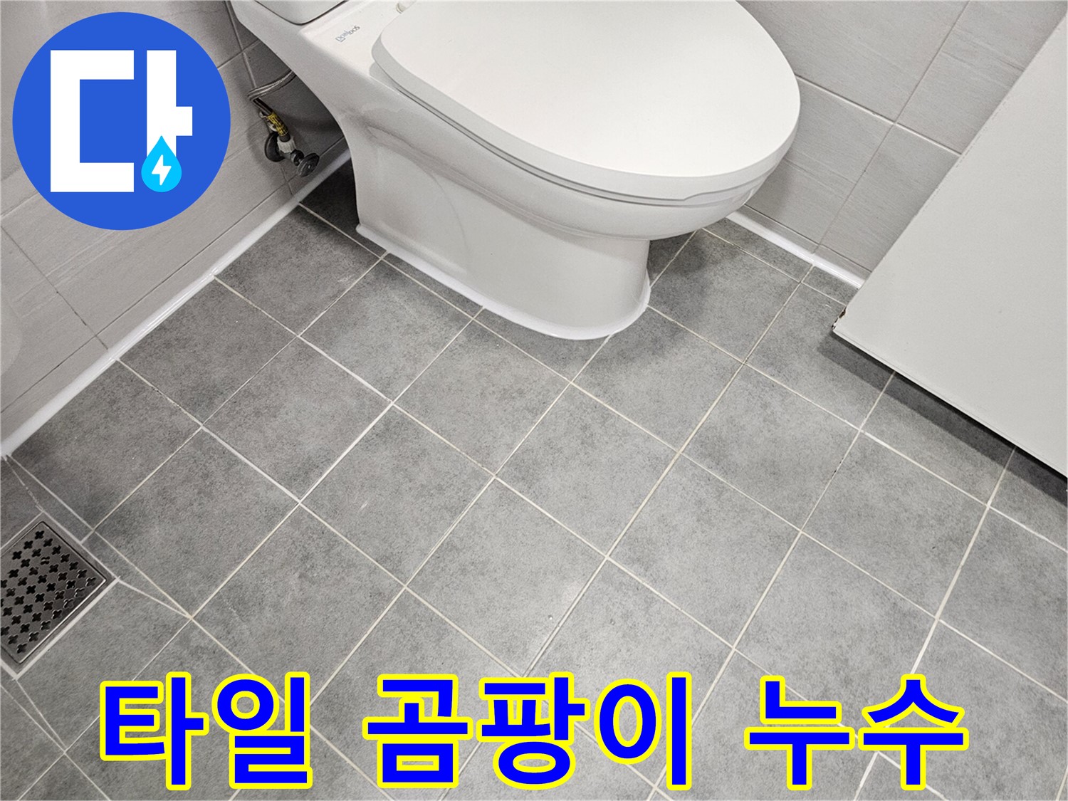 마포구 도화동 현대1차 아파트 욕실 - 변기 옆 타일 곰팡이 누수 의심