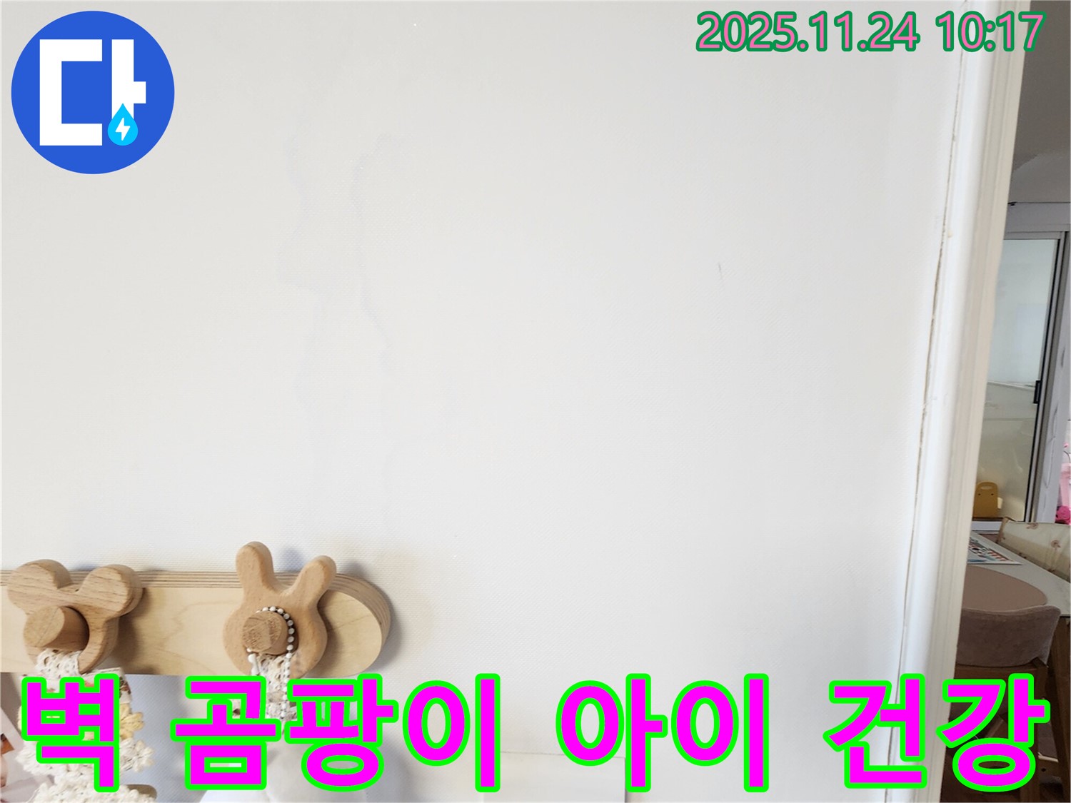 벽에 곰팡이가 핀 사진 - 포천시 가산면 금현리 누수탐지 전문가가 벽에 곰팡이가 핀 경우 아이 건강에 미치는 영향과 누수 해결 방법을 알려줍니다.