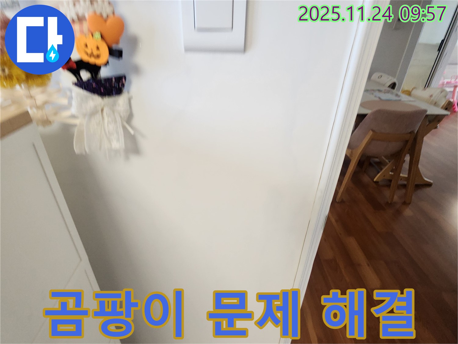 포천 가산면 금현리 누수 탐지 - 곰팡이 문제를 해결하기 위해 벽면을 꼼꼼하게 점검하고 있습니다.