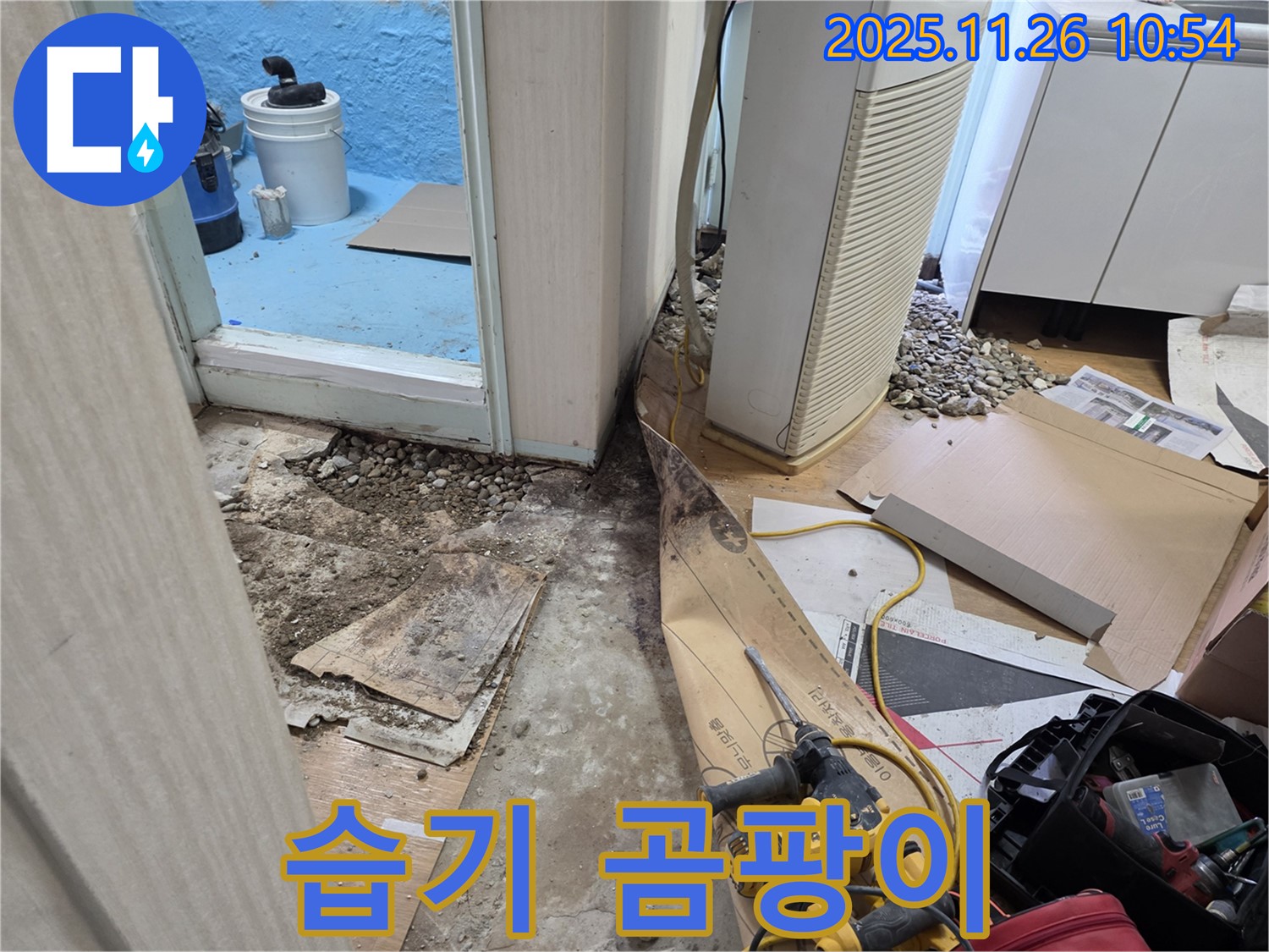 서초구 서초동 누수 - 습기와의 싸움, 장판 들춰보니 누수