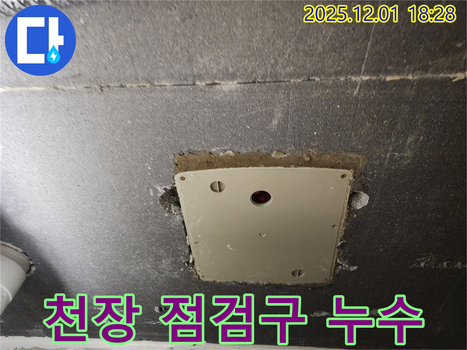 포천시 이동면에서 발생한 천장 점검구 주변 누수 - 누수탐지 전문가가 정확한 원인을 진단하고 해결합니다.