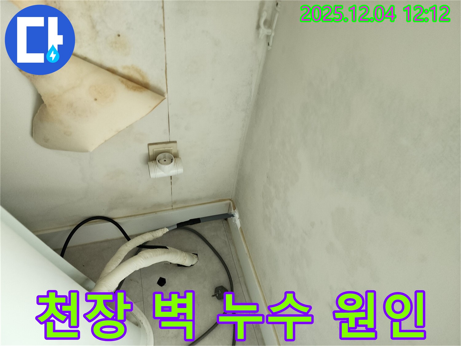 경기도 포천시 일동면 기산리 주택 누수 - 곰팡이 핀 천장과 벽면 누수 원인을 분석하고 해결 방안을 제시합니다.