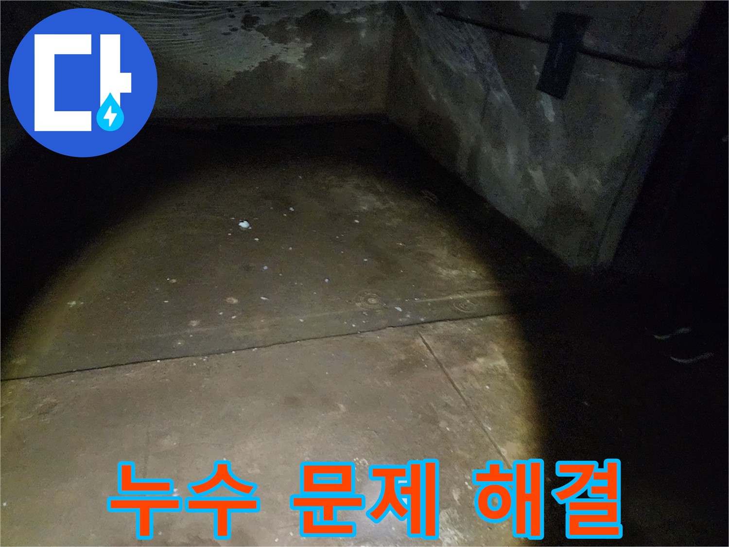 노원구 월계동 삼호아파트 지하 누수 - 곰팡이와 습기를 완벽하게 제거하는 누수 공사 현장입니다.