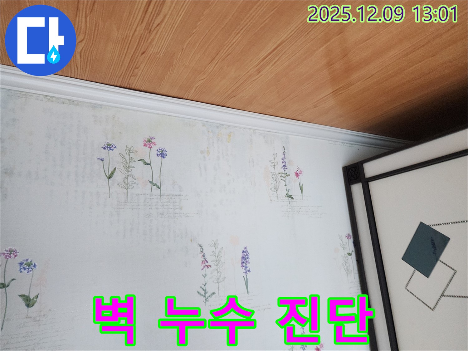 영중면 성동리 누수 현장 - 곰팡이 발생 전 벽 누수 진단 과정