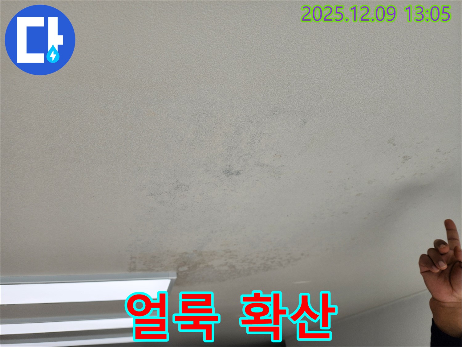 포천 영중면 천장 누수 - 누런 얼룩 확산 직전, 빠른 누수 차단이 필수입니다.
