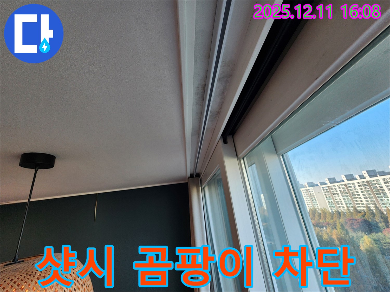 영중면 샷시 레일 곰팡이 - 확실한 차단 시공 - 곰팡이 걱정 해결