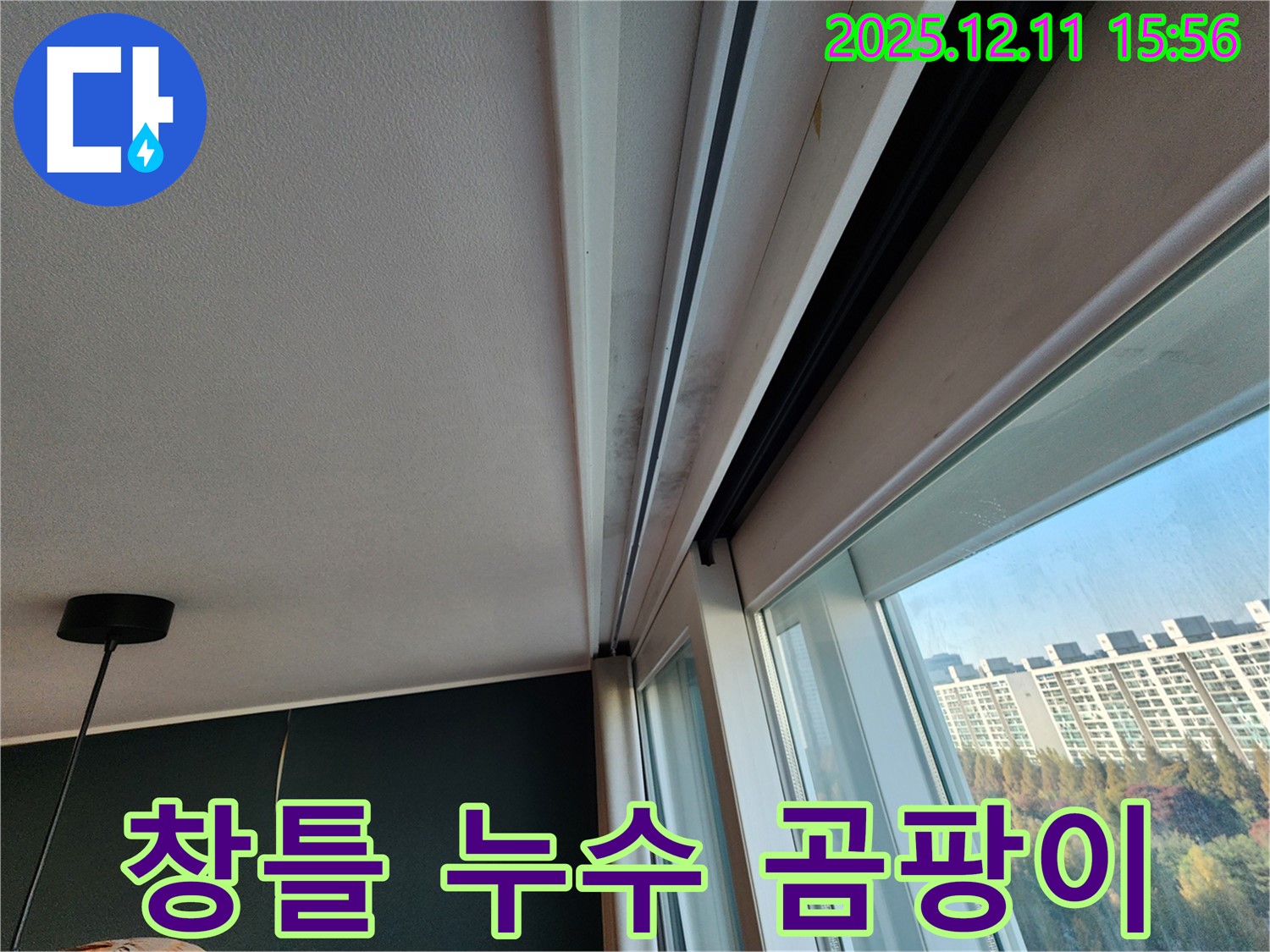 포천시 영중면 남궁리 - 창틀 누수 발생으로 인한 곰팡이 문제 해결 과정