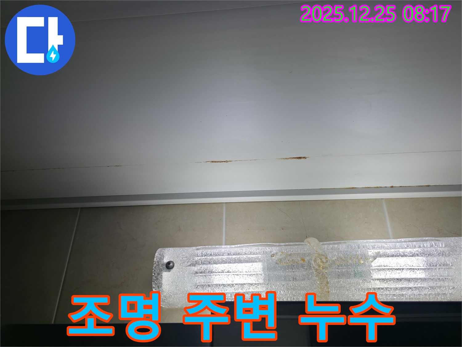 가평 청평 아파트 욕실 천장 누수 - 조명 주변 누수 집중 점검 및 안전 조치