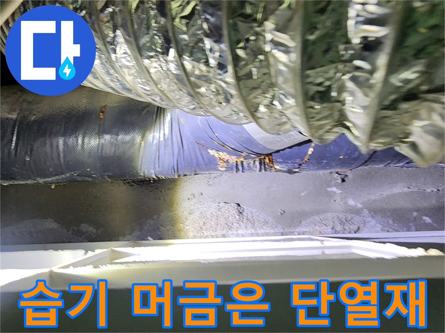 배관-주변-단열재-습기-및-오염-상태