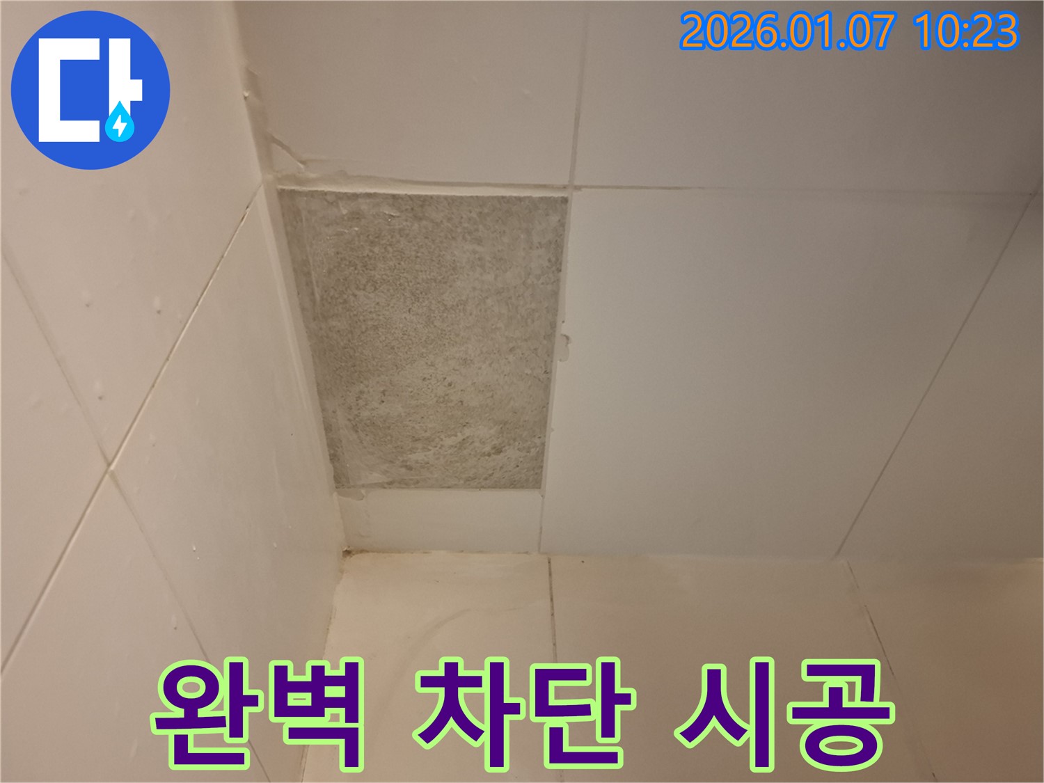 모현 외대 - 곰팡이 핀 타일, 완벽 차단 시공으로 곰팡이와 누수를 동시에 해결하세요!