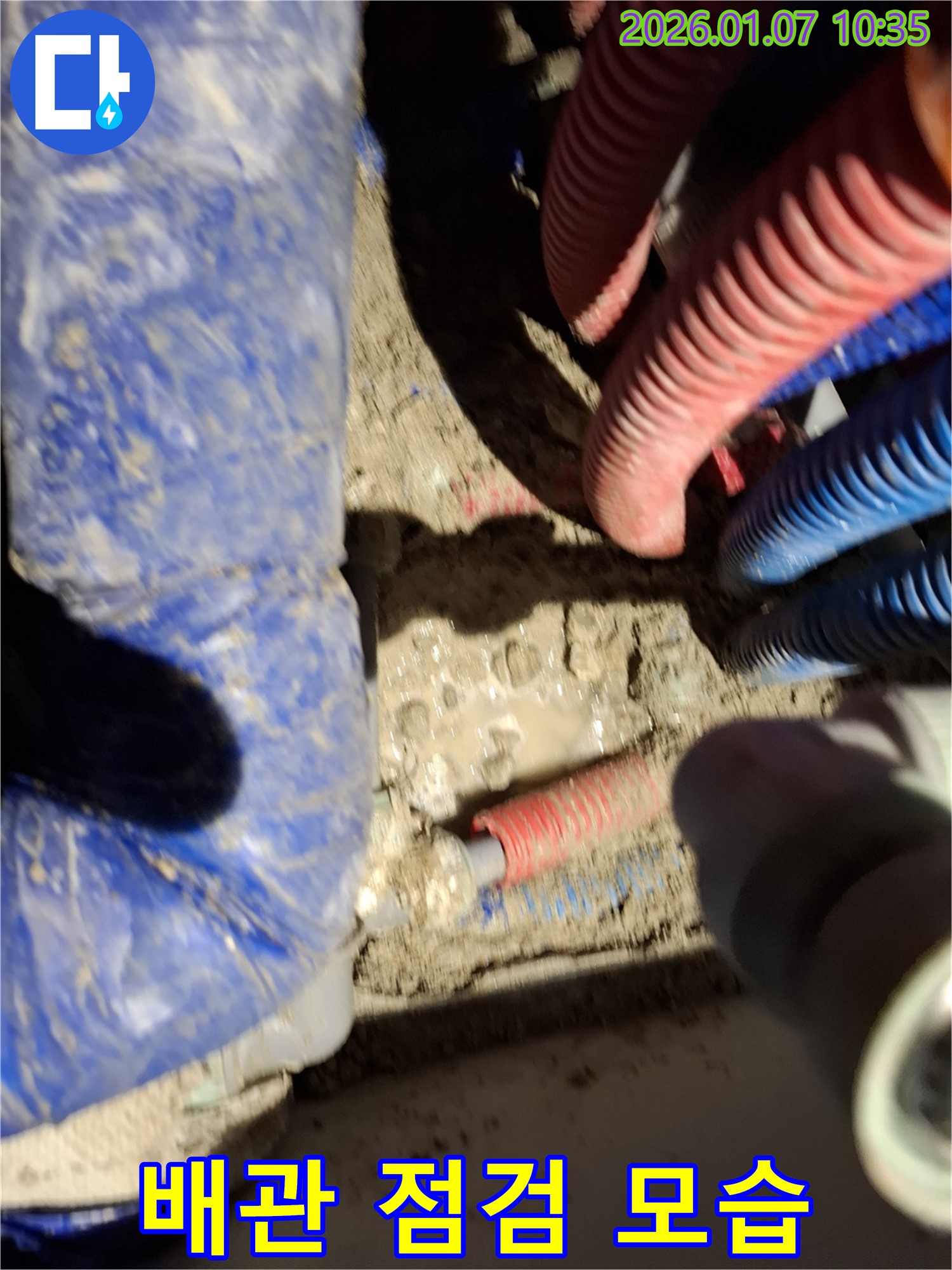 용인 모현 누수 현장 - 노후 배관 철저한 점검 과정