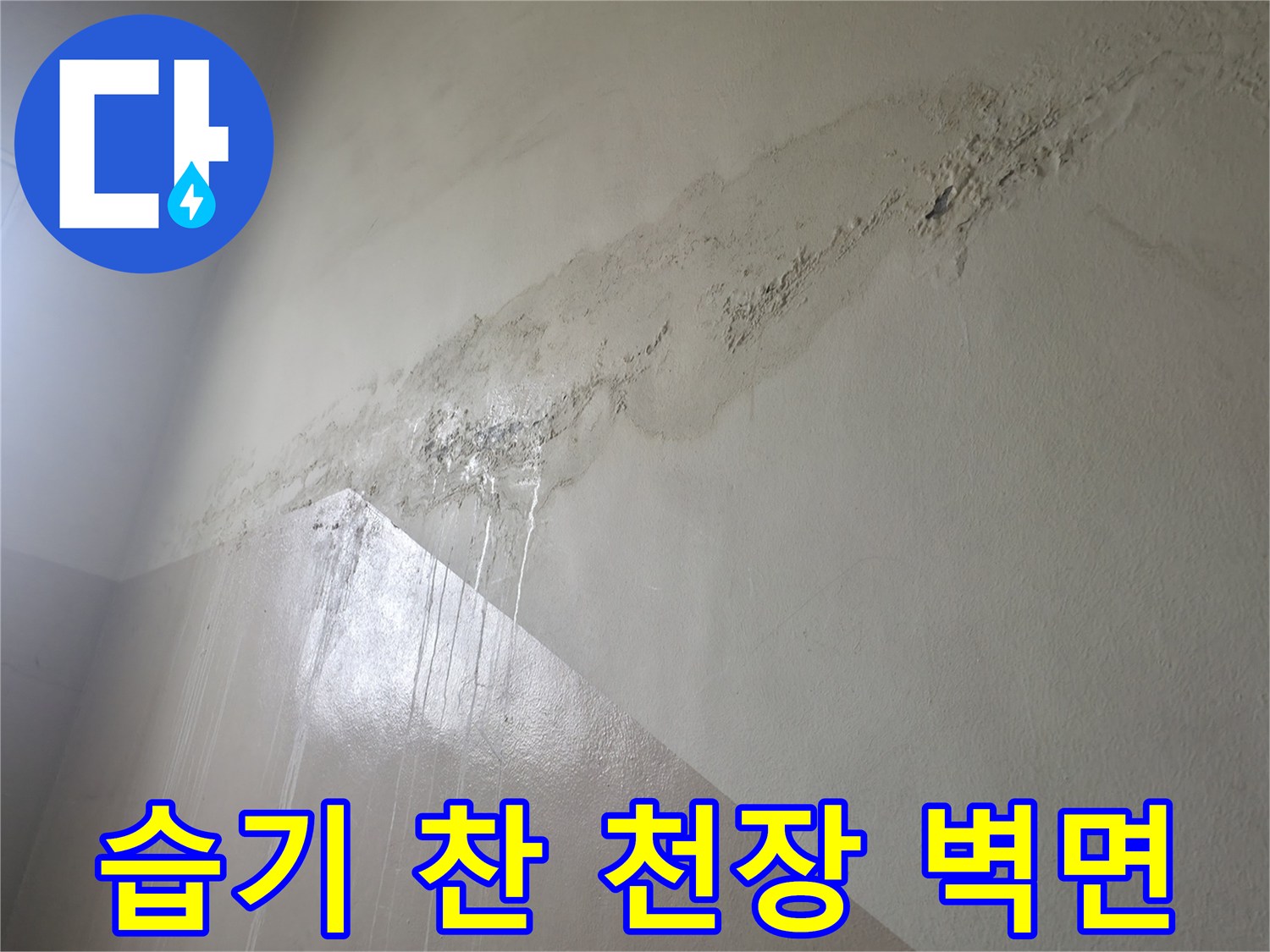 노원구 중계동 - 물기로 인해 변색된 천장 경계 부위