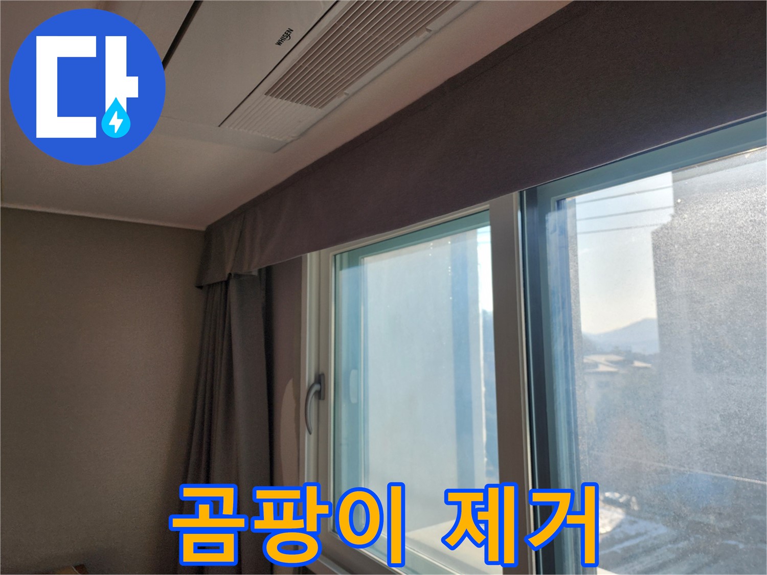 창문 주변 곰팡이 - 제거 및 방지 - 능평리 곰팡이 제거 전문