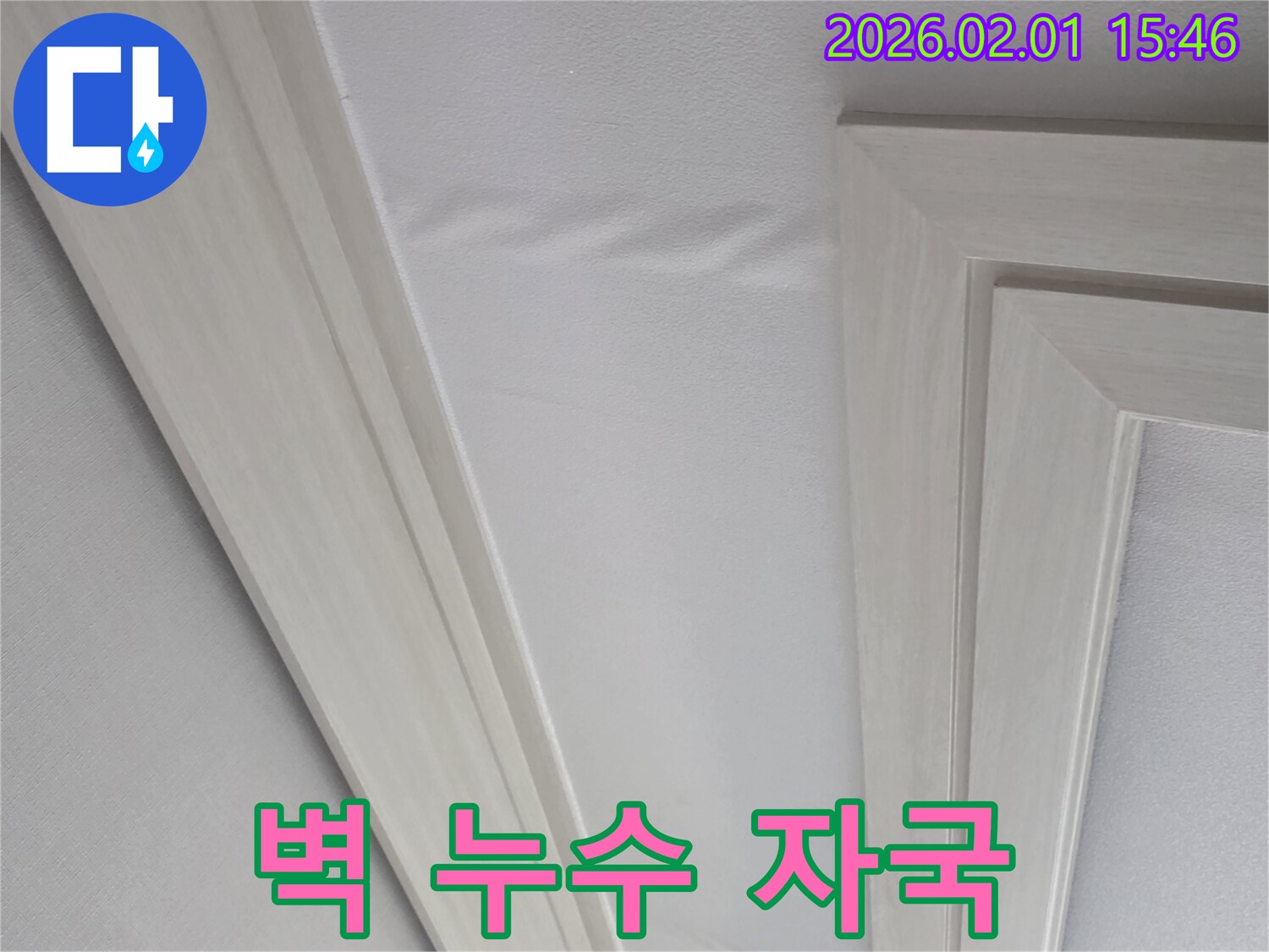 벽 누수 자국 - 벽에 생긴 물 자국과 젖은 벽면 - 곰팡이 발생 전 조치가 중요합니다.