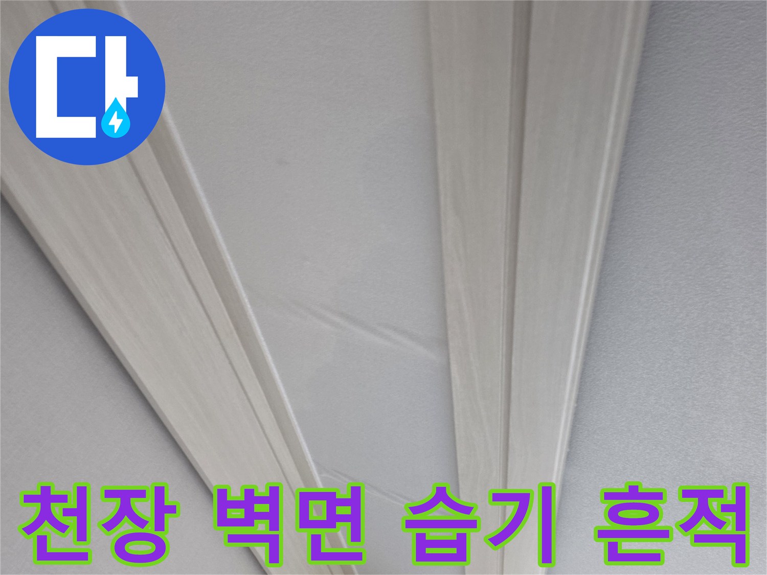 양천구 현장-천장과 벽면의 젖은 얼룩 확인