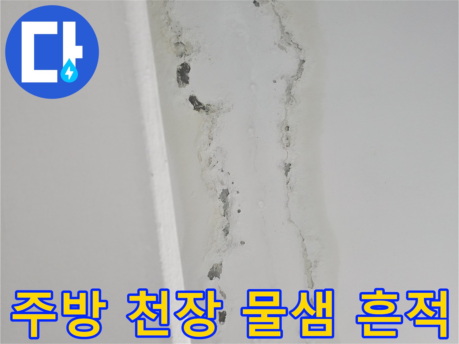 포천 소흘읍 현장-주방 천장 얼룩과 곰팡이 상태