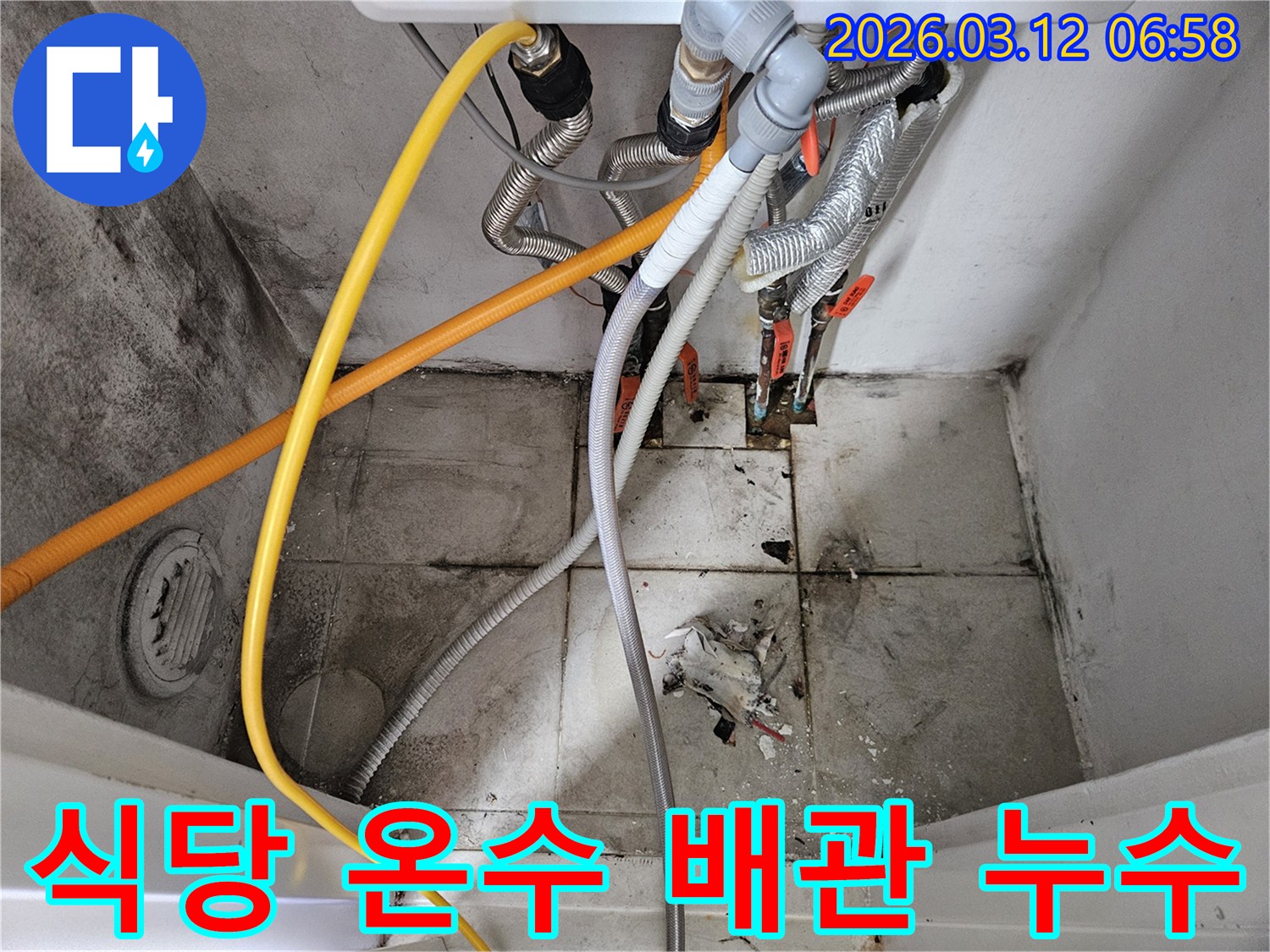 서울-마포구-식당-온수-배관-누수-위생-안전-점검-사진