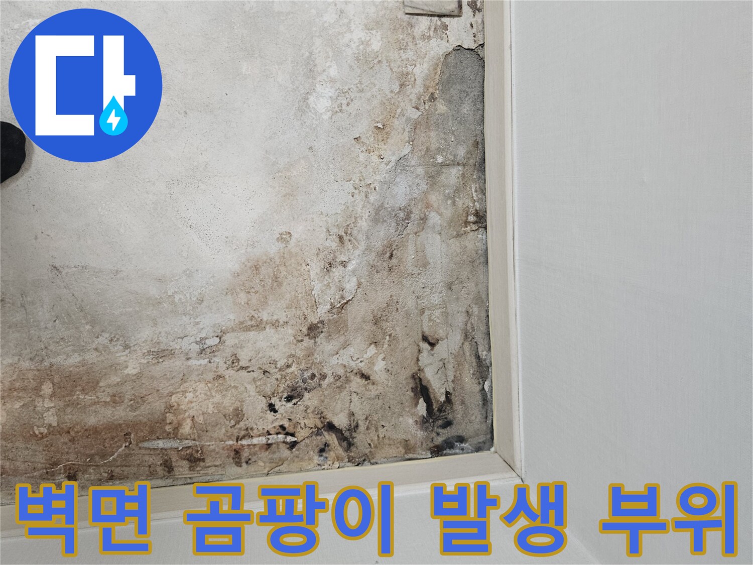 습기로-얼룩진-보일러실-내부-벽면