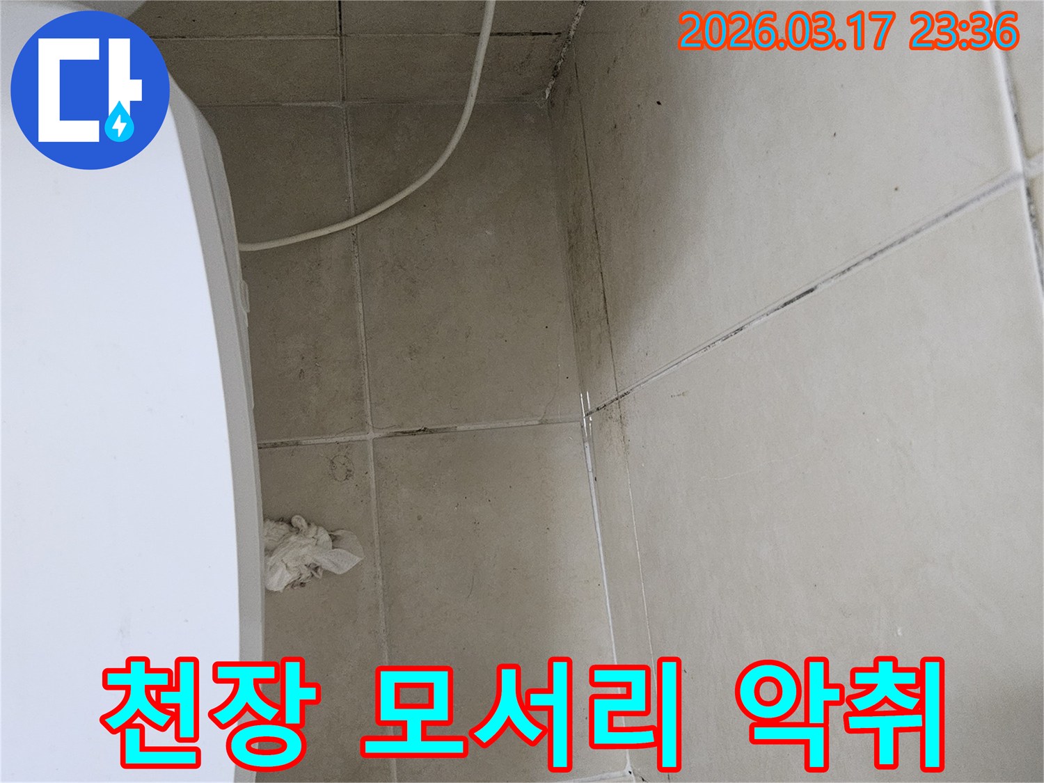 이-이미지는-천장-모서리-부분에-나타난-물자국과-검은-곰팡이를-보여주며-이는-누수로-인한-지속적인-습기-침투를-의미합니다