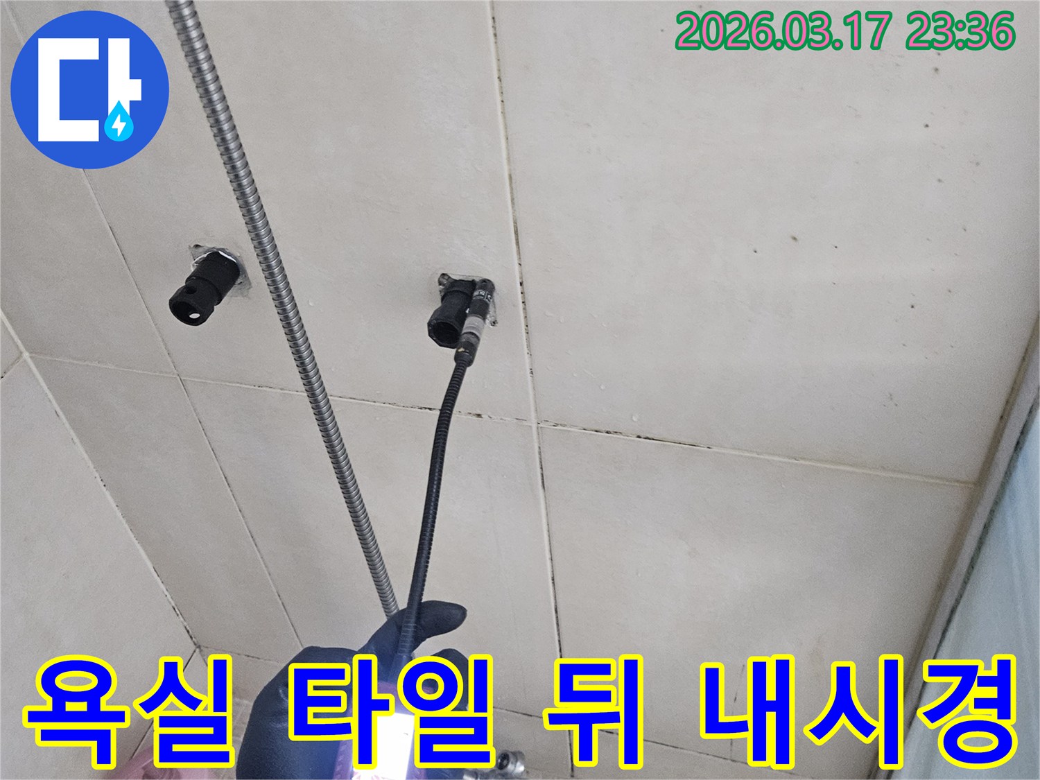 전문-엔지니어가-욕실-타일-뒤에-숨겨진-배관의-누수-지점을-찾기-위해-내시경-카메라를-사용하여-탐지하는-모습입니다