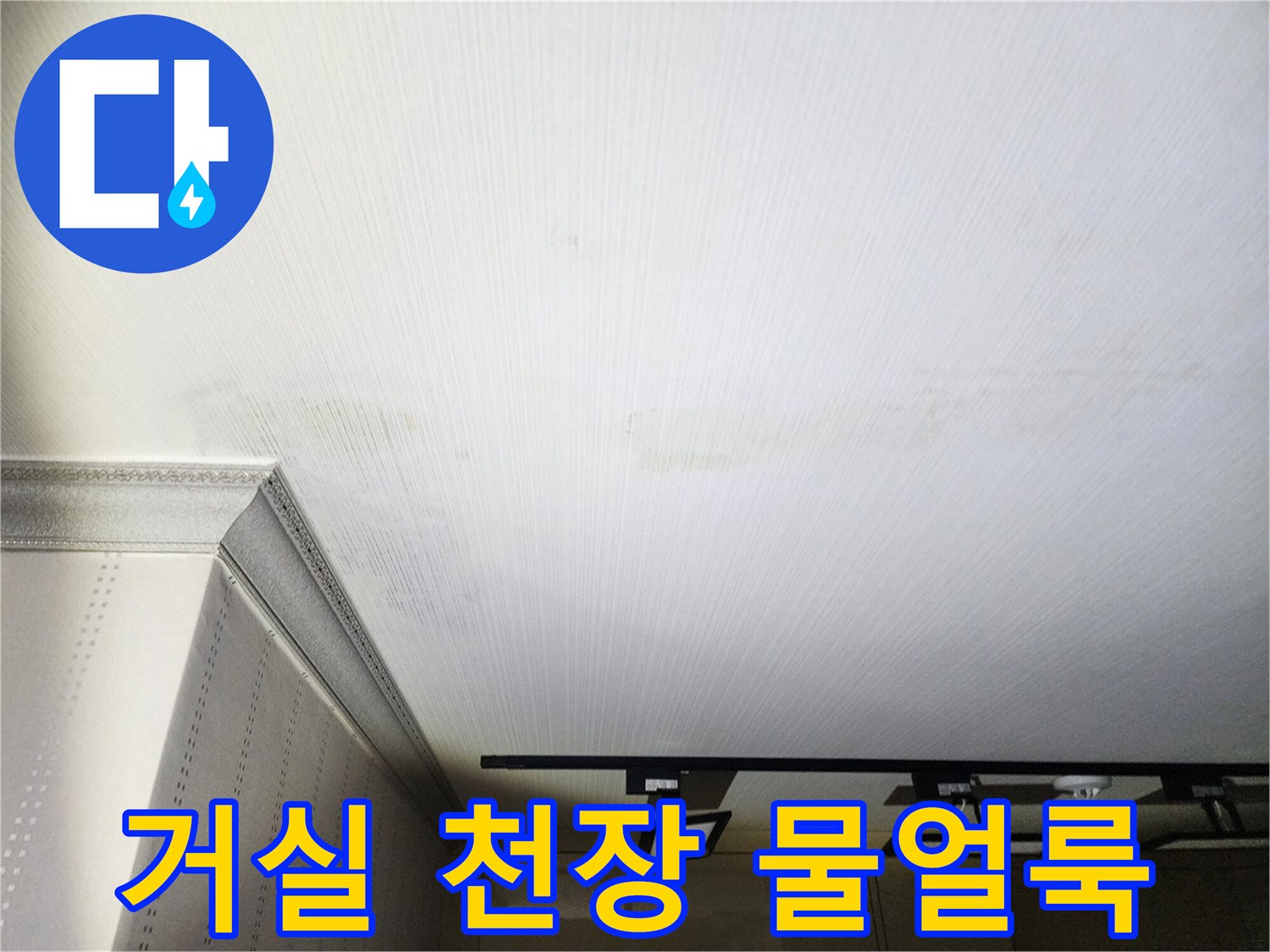 아파트-거실-천장-벽지에-퍼진-광범지-물얼룩-현황