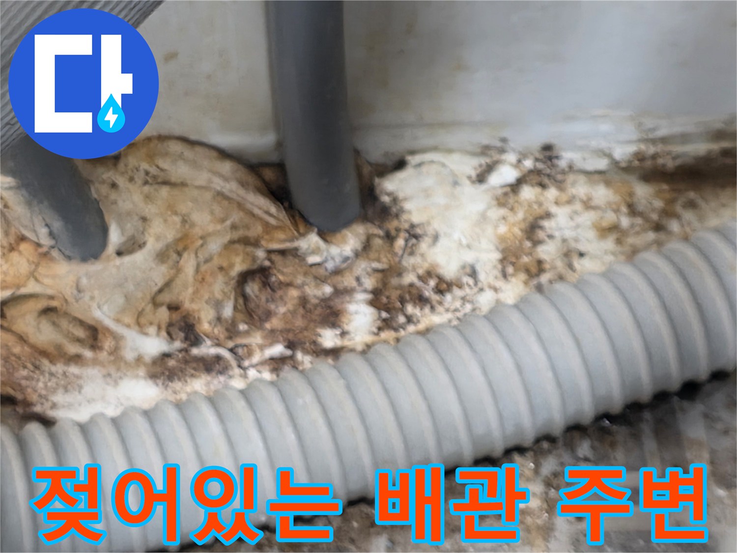 습기로-인해-부식된-배관-연결부위와-오염된-바닥재