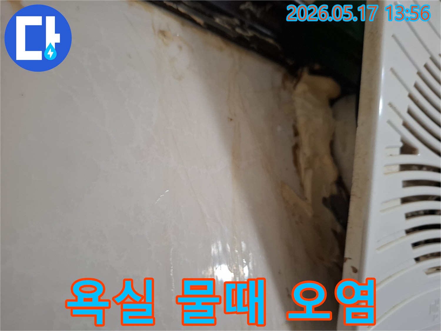 곰팡이와-함께-발생한-욕실-누수-문제의-시각적-증거