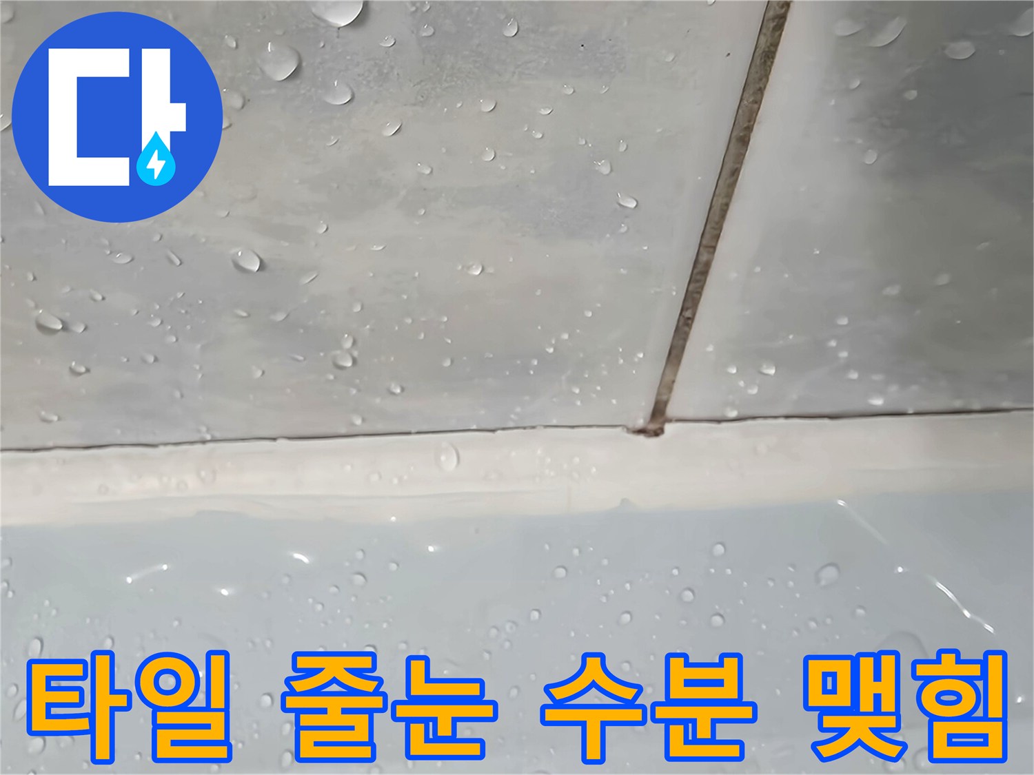 동두천 중앙로-타일 사이로 배어 나오는 물기