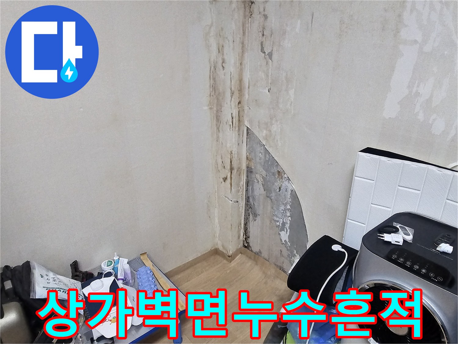 용인-수지-상가-벽면-곰팡이-및-누수-피해-현장